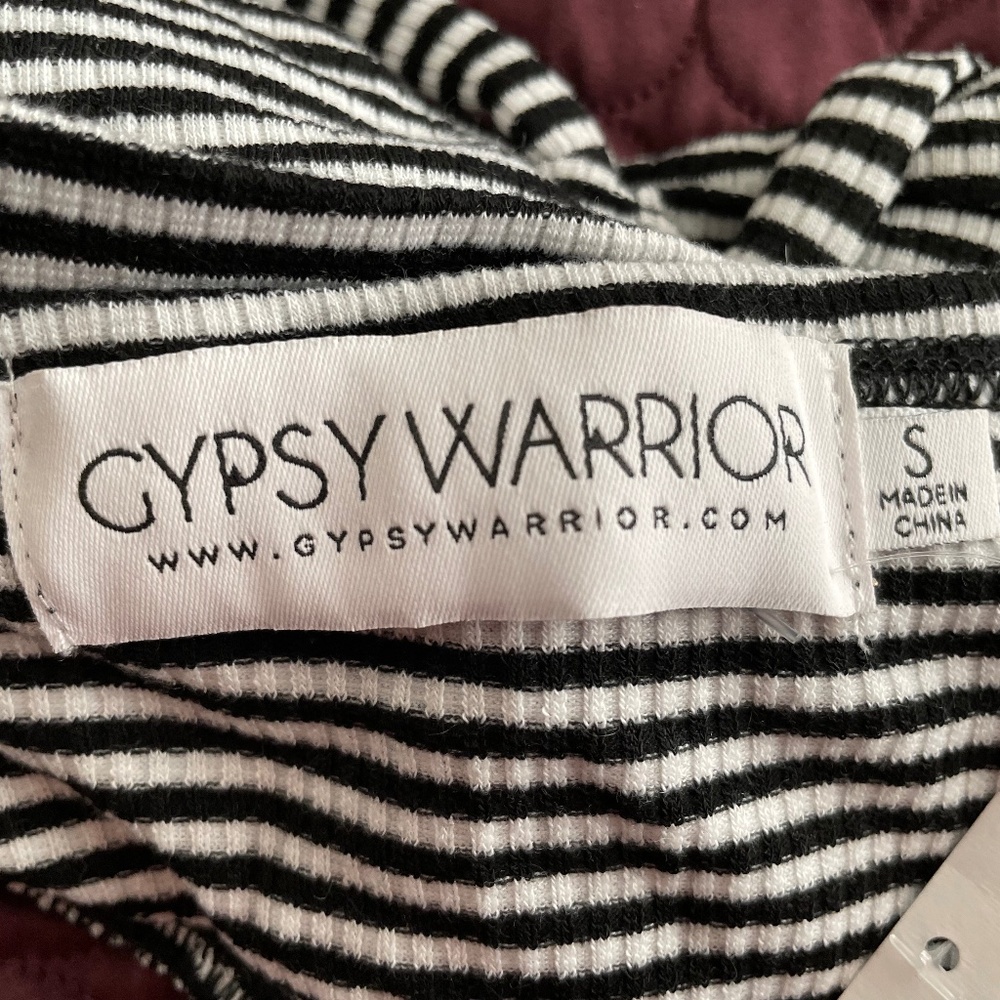 Gypsy Warrior Black and White Crop Bra Top Women’s S - Picture 5 of 6